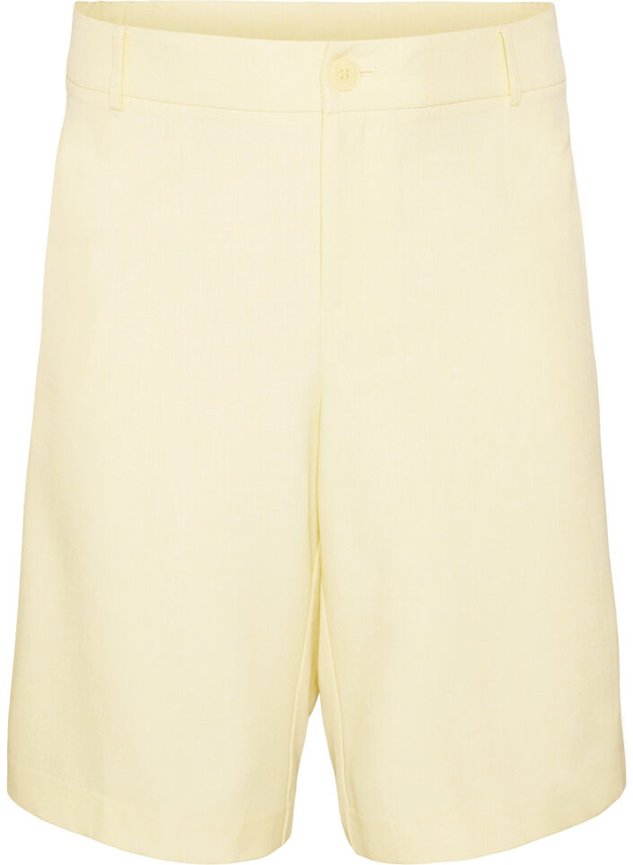 Losse Bermuda-shorts met hoge taille, Geel, Packshot image number 0