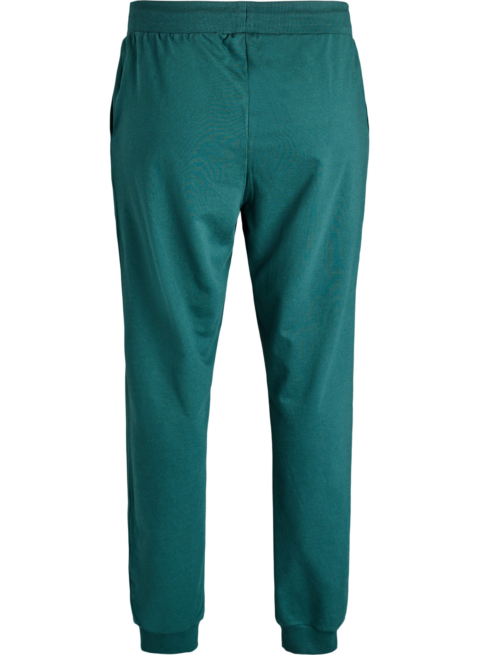 Zizzi Hoge taille katoenen sweatpants, Groen, Packshot image number 1