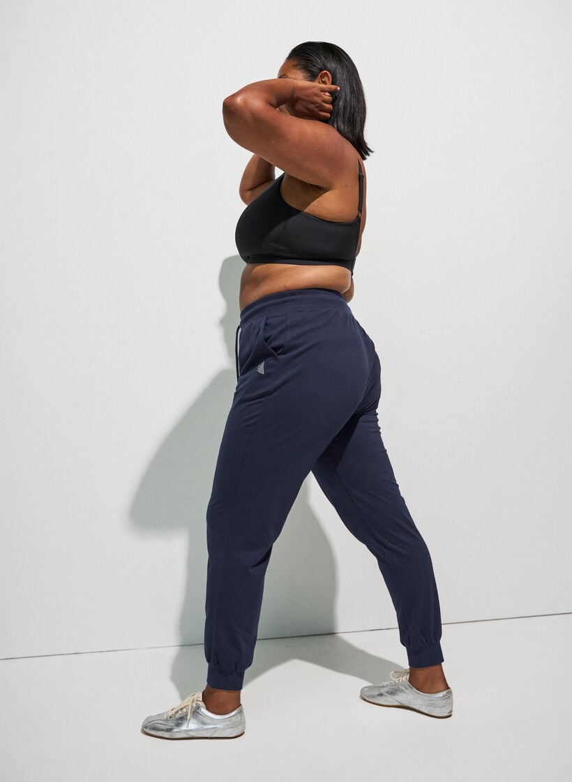 Losse trainingsbroek met zakken, Blauw, Model image number 2
