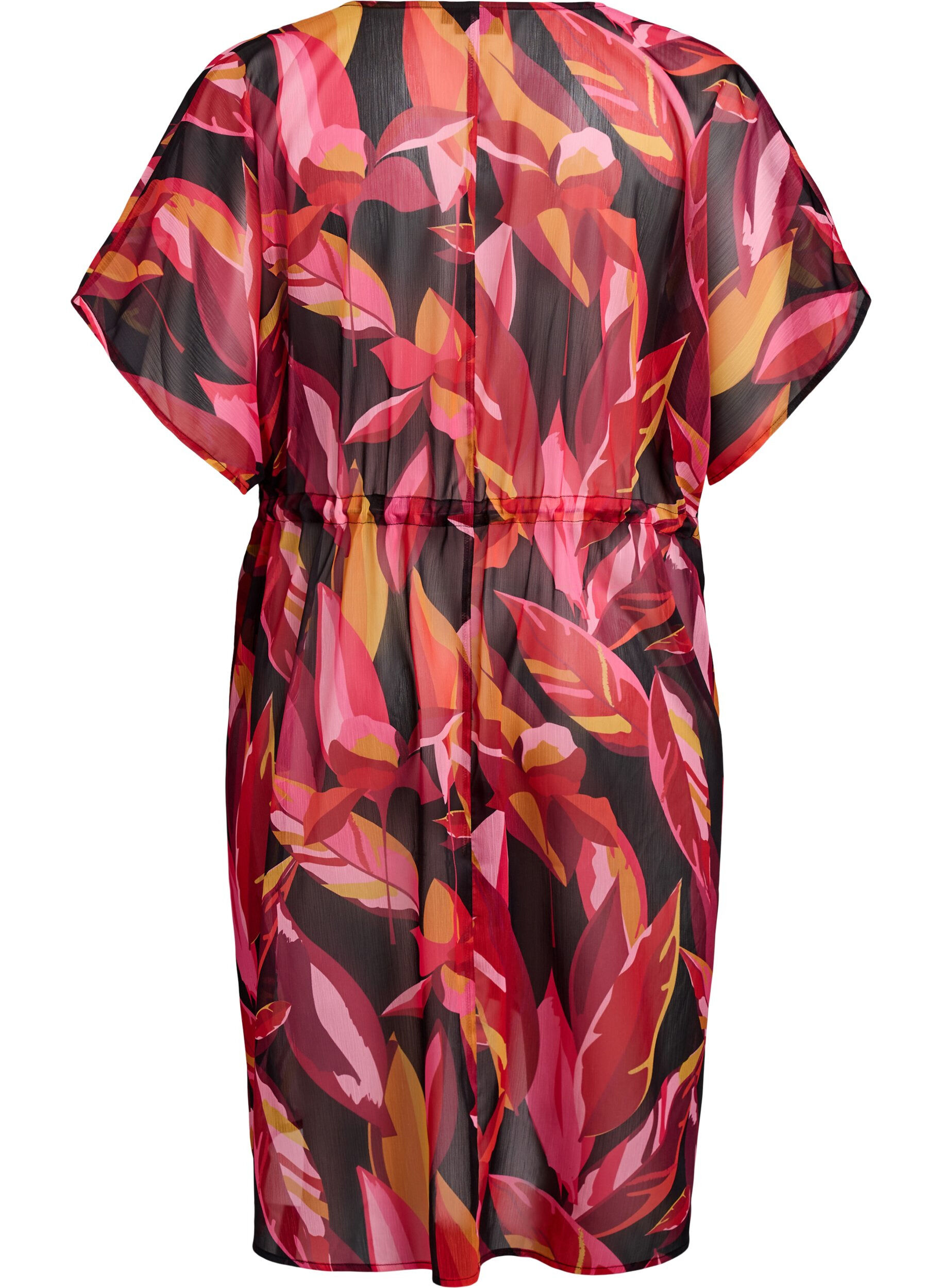 Zizzi Strand kimono met print, Rood, Packshot image number 1