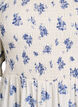 Gebloemde viscose midi-jurk met smock, Wit, Packshot image number 2