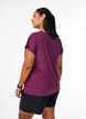Effen gekleurd T-shirt voor sporten, Paars, Model image number 2
