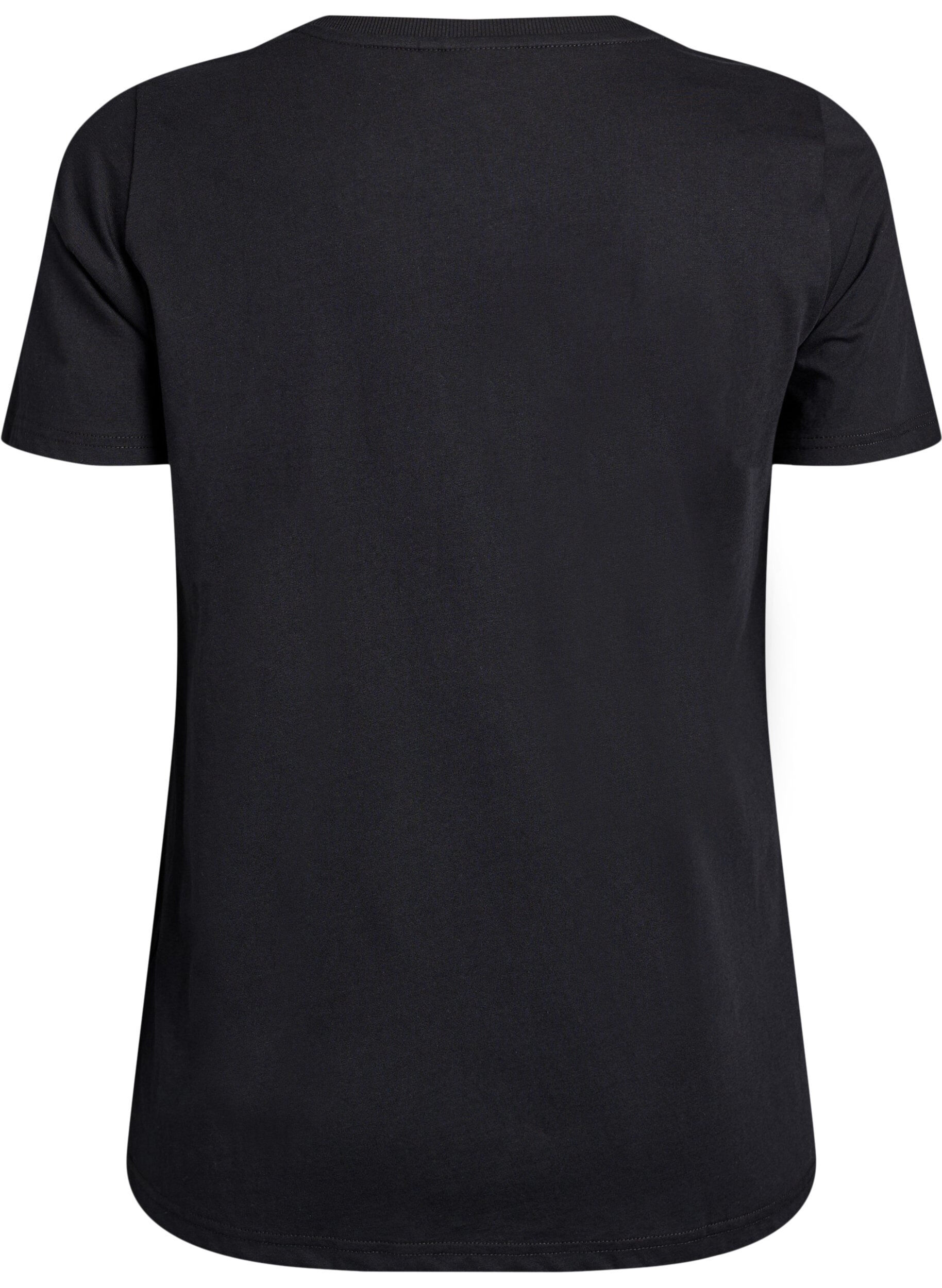 ZizziKerst T-shirt van biologisch katoen, Zwart, Packshot image number 1