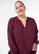 Streepjes overhemdblouse, Rood, Model image number 3