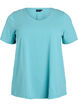 Basic t-shirt in effen kleur met katoen, Blauw, Packshot image number 0