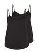 Set van 2 basic katoenen tops, Black, Packshot image number 0