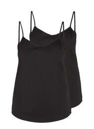 Set van 2 basic katoenen tops, Black