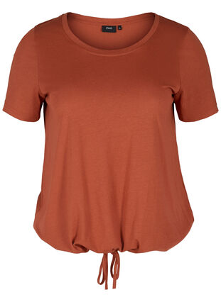 T-shirt met korte mouwen en verstelbare onderkant, Arabian Spice, Packshot image number 0