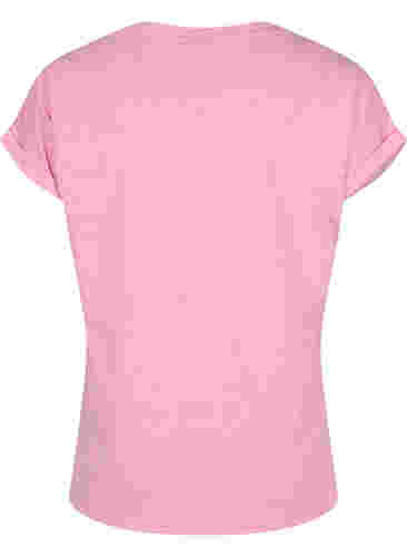 Gemêleerd t-shirt met korte mouwen, Rosebloom Mél, Packshot image number 1