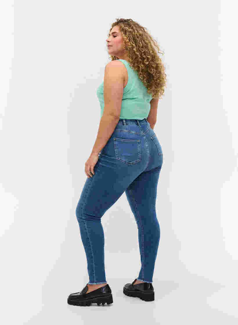 Bea jeans met extra hoge taille, Blue denim, Model image number 1