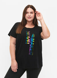 Sport-T-shirt met print, Black Make It Move, Model