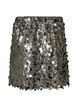 Korte paillettenrok met elastische tailleband, Grijs, Packshot image number 1