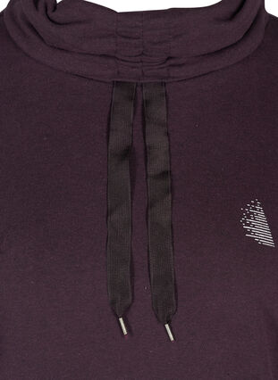 Sweatshirt net hoge hals, Blackberry Wine, Packshot image number 2
