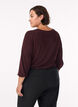 Blouse met visgraatpatroon en glinsterend garen, Donker Bordeaux, Model image number 2