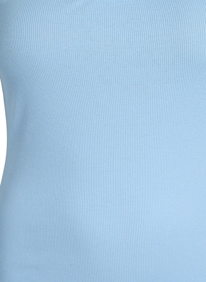 Top met kanten rand, Blauw, Packshot image number 2