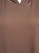 Sweatjurk met korte mouwen in modalmix, Bruin, Packshot image number 2