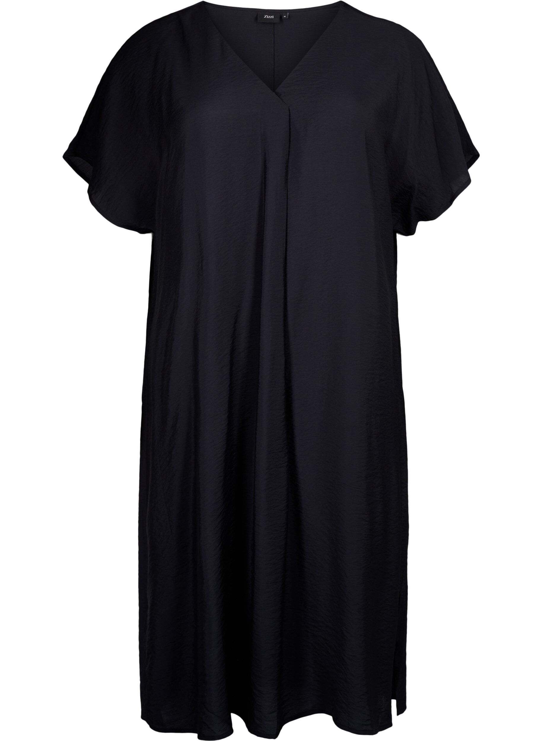Jurk met V-hals van viscose