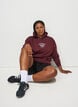 Hoodie met borstprint, Rood, Model image number 1