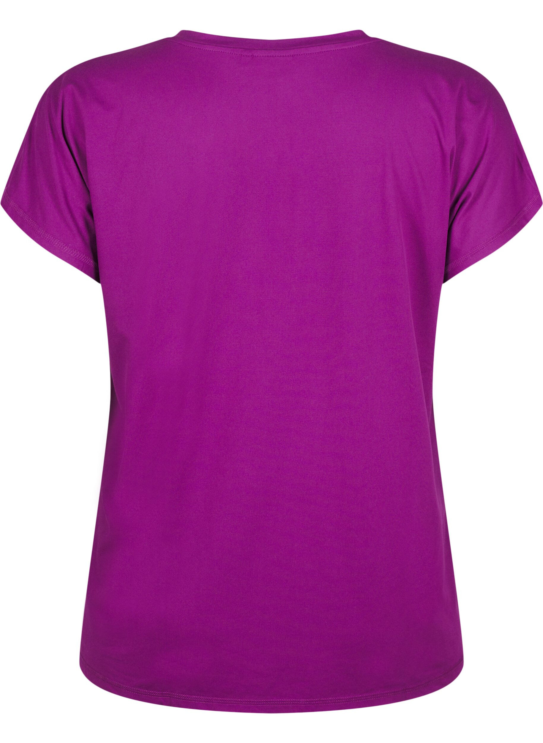 Zizzi Effen sportshirt, Paars, Packshot image number 1