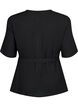 Viscose blouse met wikkel, Black, Packshot image number 1