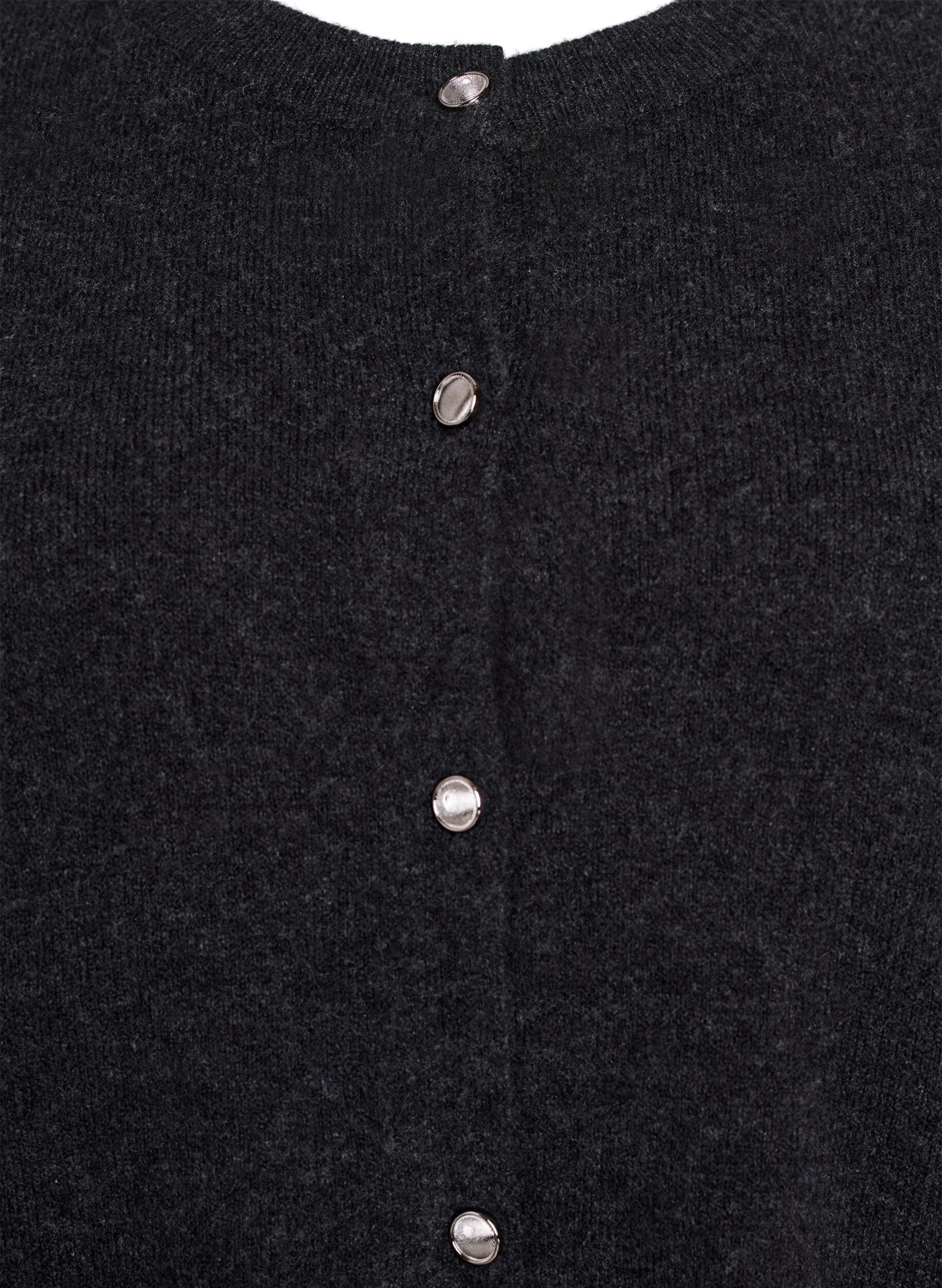 Zizzi Gebreide kleding vest met korte mouwen, Grijs, Packshot image number 2