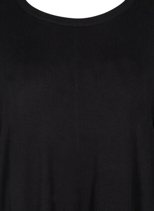 Oversized gebreide jurk van viscosemix, Black, Packshot image number 2