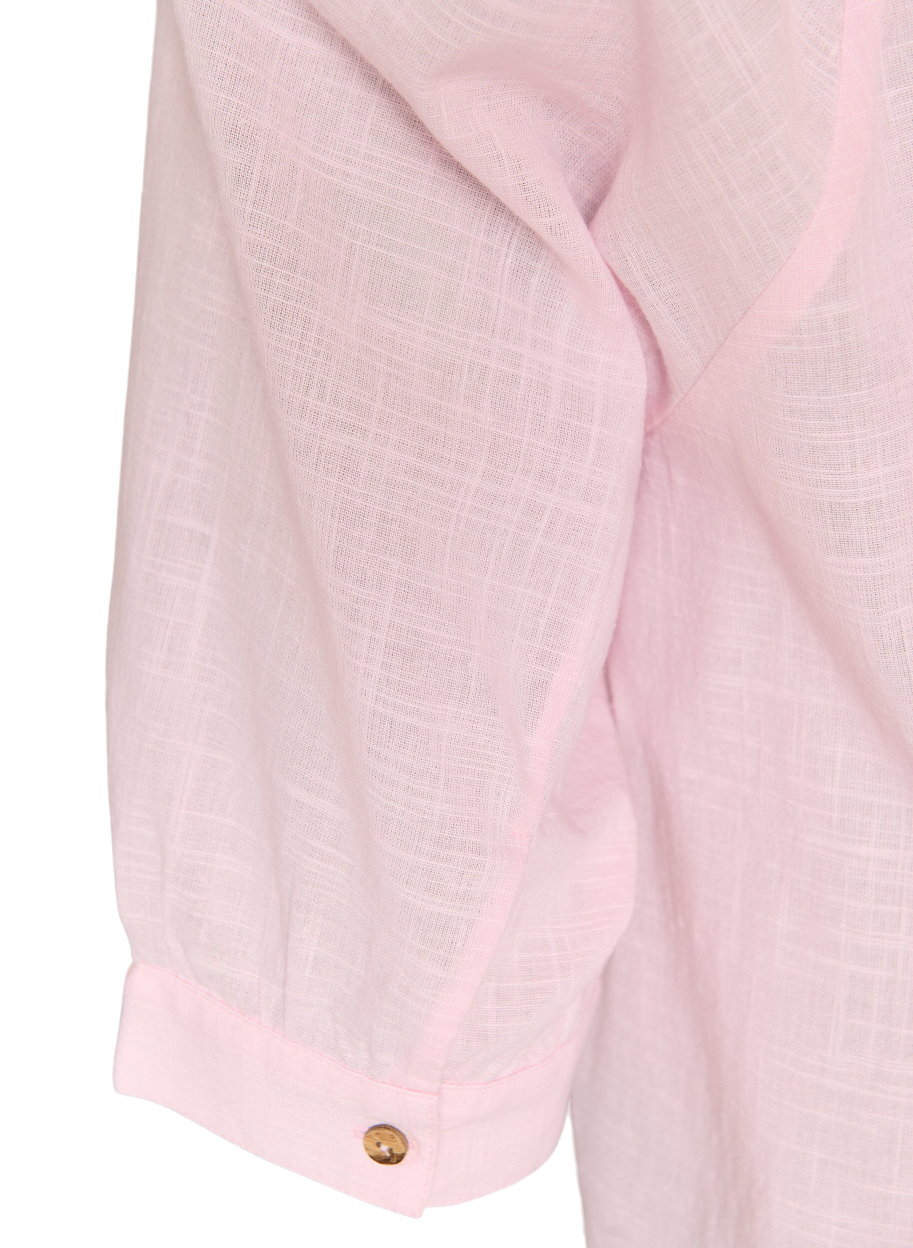 ZizziKatoenen tuniek met V-hals, Roze, Packshot image number 3