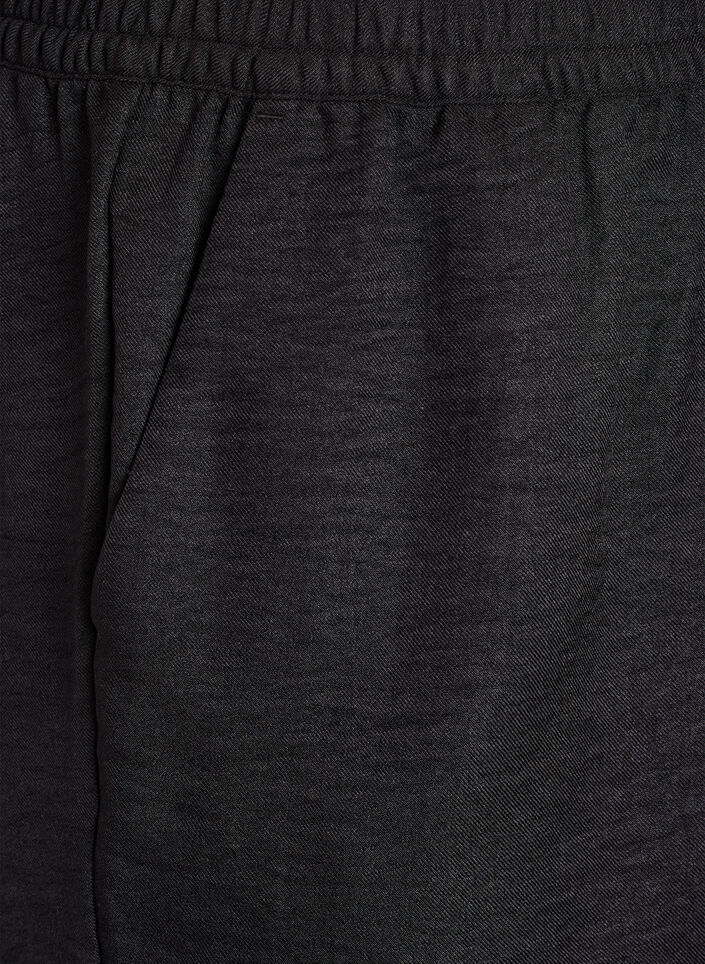 Korte broek met zakken en hoge taille, Zwart, Packshot image number 2