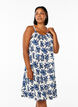 Jurk met middelhoge bandjes van biologisch katoen, Wit, Model image number 0