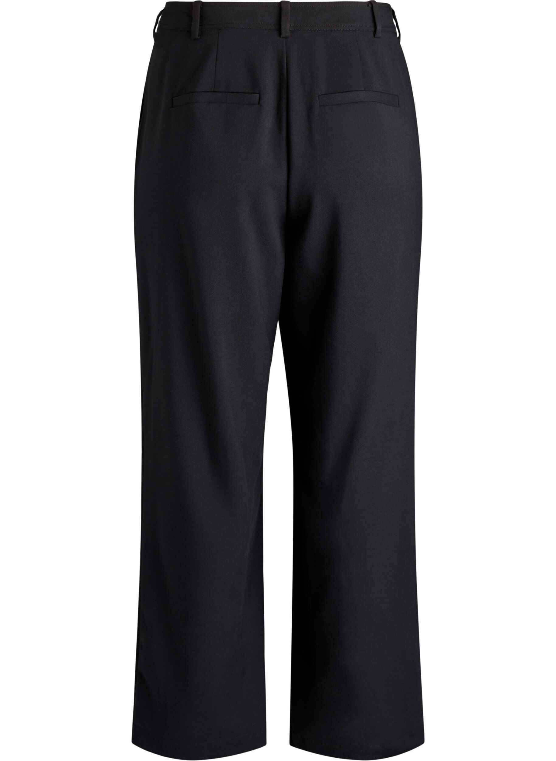 Zizzi Pantalon met hoge taille en straight-fit, Zwart, Packshot image number 1