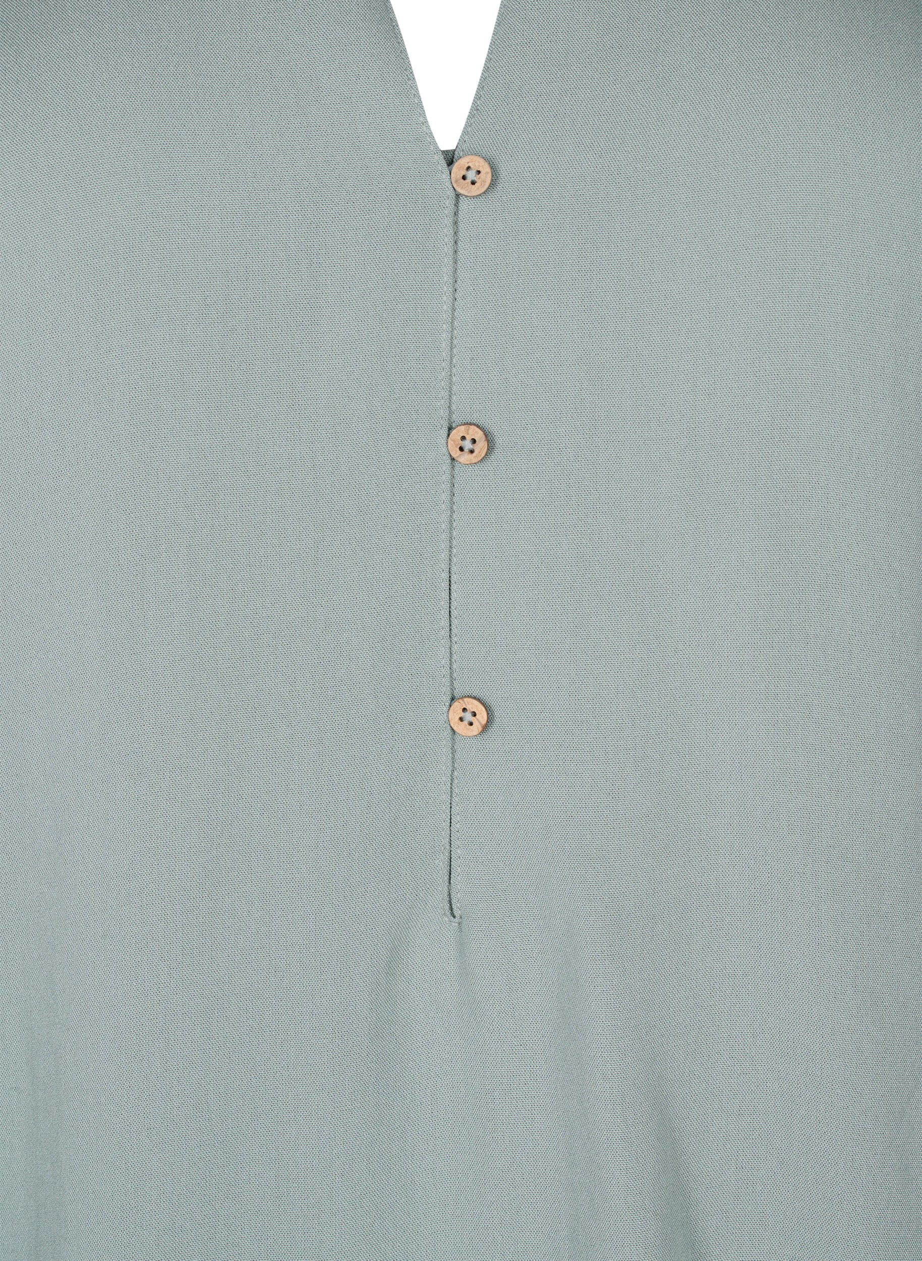 Zizzi Tuniek van viscose met korte mouwen, Chinois Green, Packshot image number 2