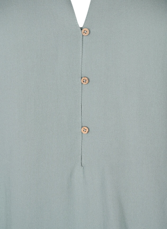 Tuniek van viscose met korte mouwen, Chinois Green, Packshot image number 2