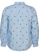 Shirt met geborduurde bloemen, Blauw, Packshot image number 1