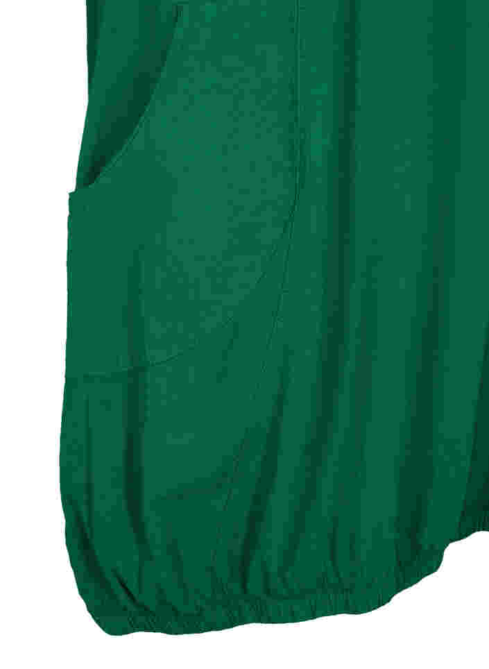 Katoenen jurk met korte mouwen, Verdant Green, Packshot image number 3
