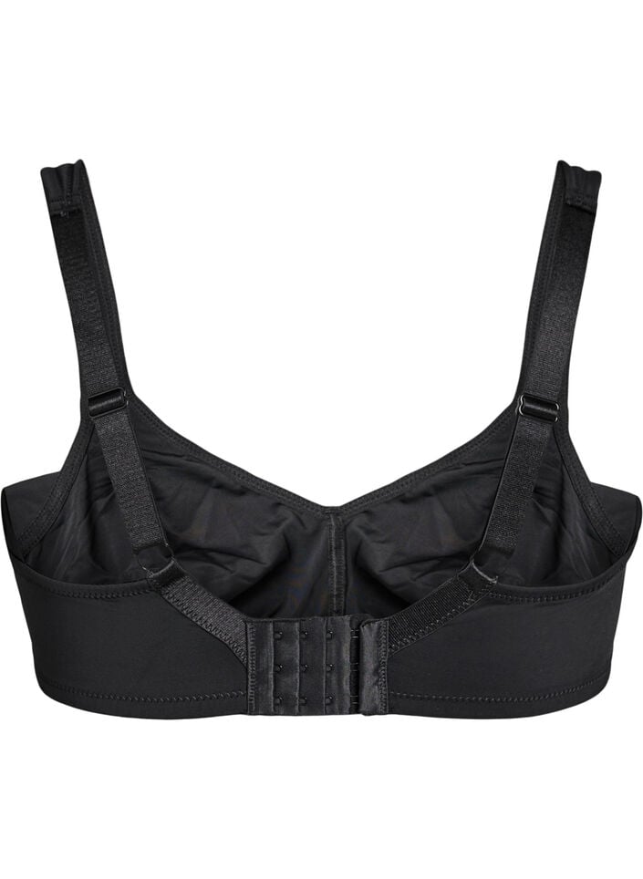 Comfortbeha met gewatteerde bandjes, Zwart, Packshot