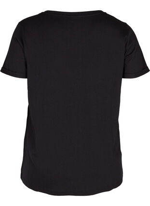 Katoenen sport t-shirt met print, Black Keep, Packshot image number 1