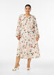 Midi-jurk met smock en decoratieve knopen, Beige, Model image number 0