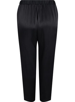 Losse broek met zakken en elastische boord, Black, Packshot image number 1
