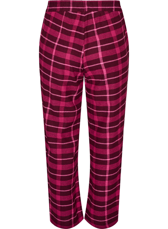 Geruite katoenen pyjamabroek, Rood, Packshot image number 1