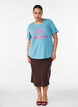 T-shirt met motief, Blauw, Model image number 1