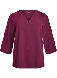 Flash - Blouse met 3/4 mouwen, Donker Bordeaux