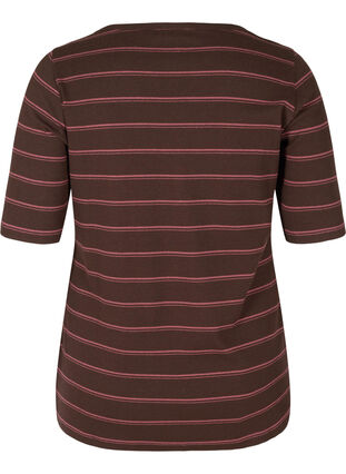 Gestreept geribbeld t-shirt in katoen, Mole Stripe, Packshot image number 1