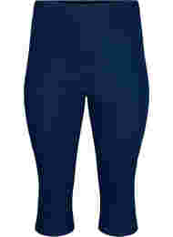 FLASH - denim capri broek met hoge taille en slanke pasvorm, Blue denim