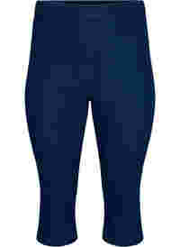 FLASH - denim capri broek met hoge taille en slanke pasvorm