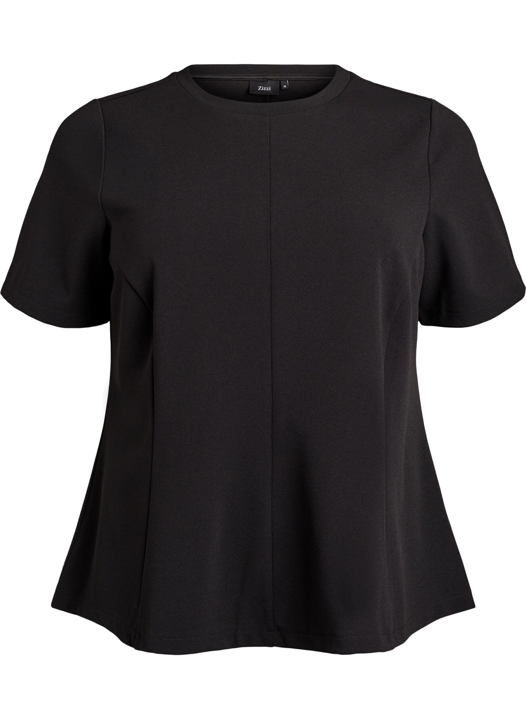Korte mouwen blouse met figuurnaden