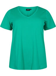 T-shirt met korte mouwen en v-hals, Simply Green
