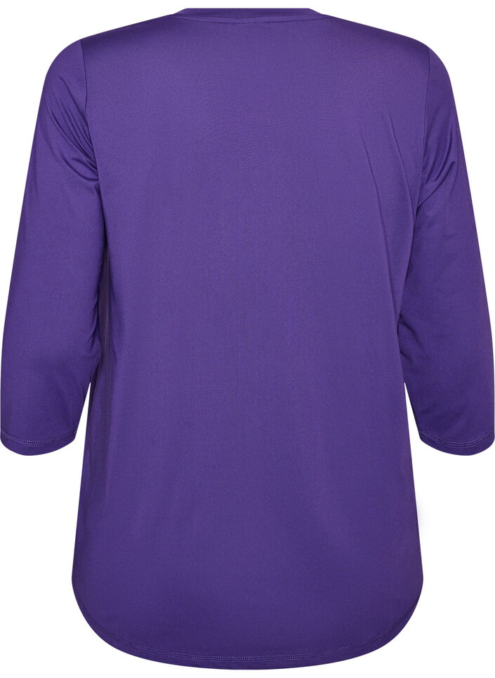 Sporttop met 3/4 mouwen, Paars, Packshot image number 1