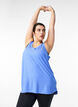 Sporttop met V-hals, Blauw, Model image number 0