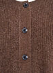 Vest van ribtricot met knopen, Bruin, Packshot image number 2