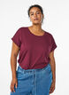 T-shirt met korte mouwen van katoenmix, Rood, Model image number 0